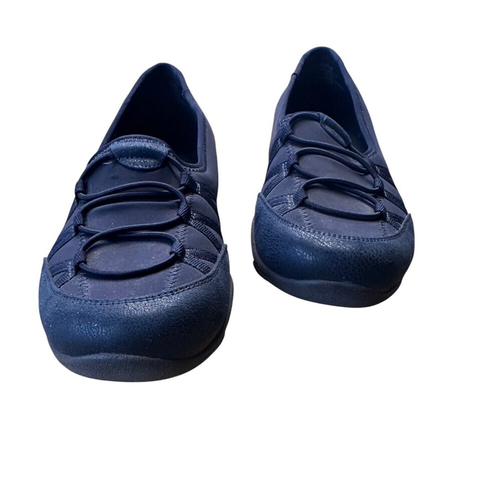 Baretraps Size 6.5  Navy Synthetic Slip On Flats Loafers